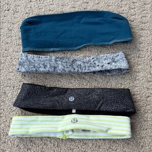 Lululemon Headbands  - Grey, Black, Yellow, and Teal